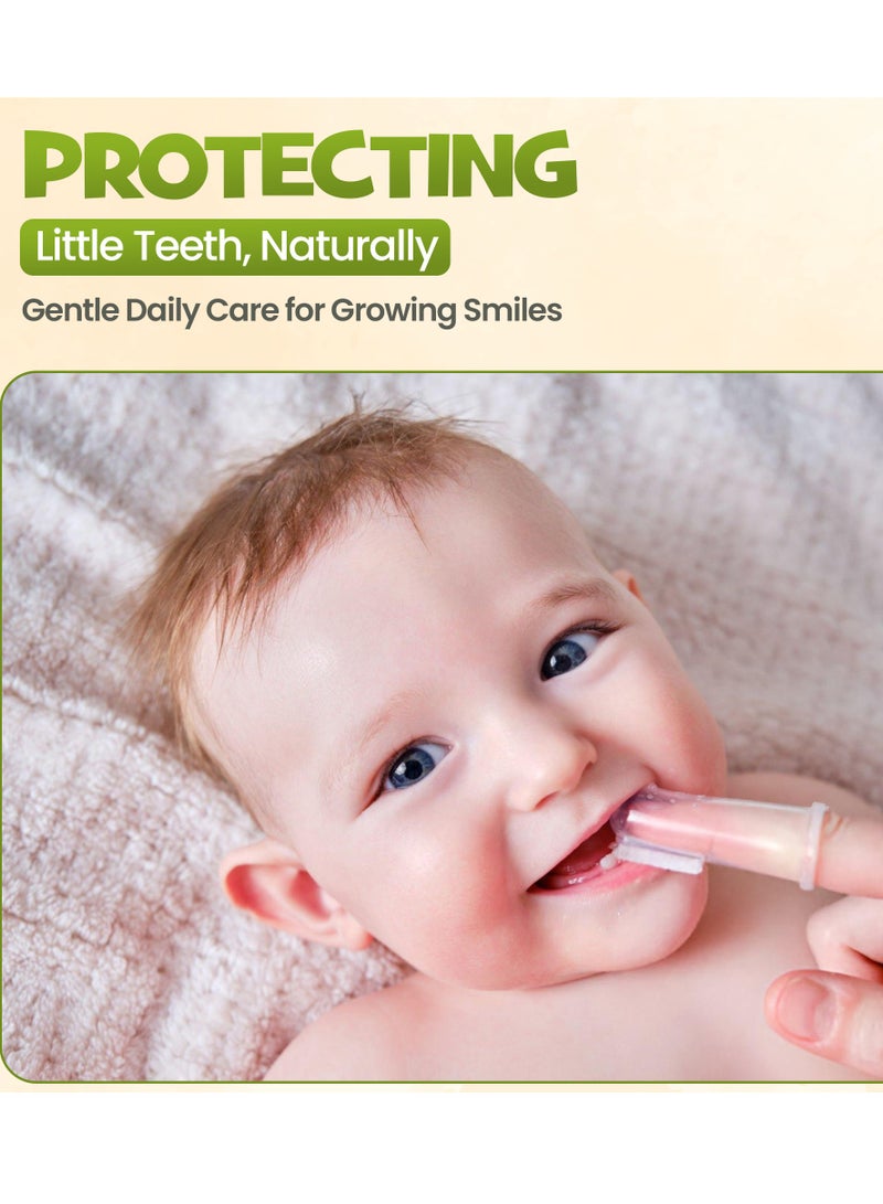 ENFANT Organic Plus Gentle First Toothpaste Gel 6 Month Plus 30ML Gentle First Toothpaste Gel Healthy Gum & Teeth Banana & Strawberry Baby Toothpaste Gel Infant & Toddler Oral Care With Free Silicone Tooth Brush Fluoride Free, Paraben Free, Color & Dye Free, Saccharin Free, Sugar Free, SLES & SLS Free Certified Organic Bisabolol From France - Image 5